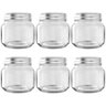 HEFTMAN Mason Glass Jars - 6 Pack (250Ml)