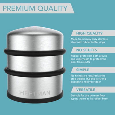 HEFTMAN Premium Weighted Door Stopper - Pack Of 2 - 4