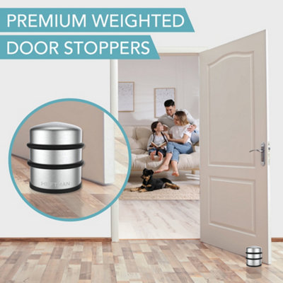 HEFTMAN Premium Weighted Door Stopper - Pack Of 2 - 5