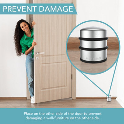 HEFTMAN Premium Weighted Door Stopper - Pack Of 2 - 8