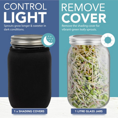 HEFTMAN Seed Sprouting Jar Kit - 5