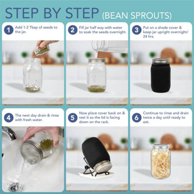 HEFTMAN Seed Sprouting Jar Kit - 6