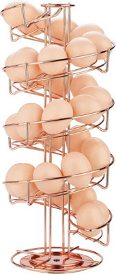 HEFTMAN Spiral Egg Dispenser Rack - Rose Gold