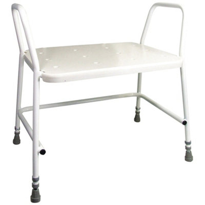 Height Adjustable Bariatric Shower Stool with Clip-on Seat for