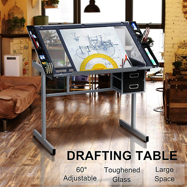 Height Adjustable Drawing Table Tiltable Craft Table with Height Adjustable Drawing Table Tiltable Craft Table with