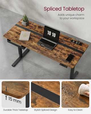 Height Adjustable Electric Standing Desk, 60 x 140 cm Desktop ...