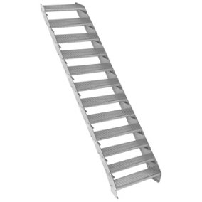 Height Adjustable Metal Staircase 12 Steps - 600mm Wide