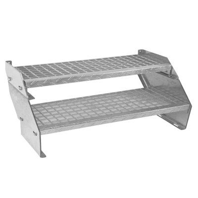 Height Adjustable Metal Staircase 2 Steps - 900mm Wide