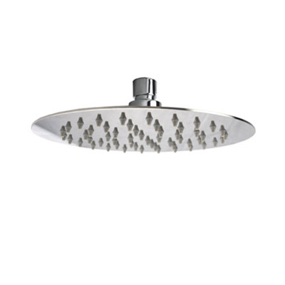 Helen Premier 8" Ultra Thin Round Thermostatic Dual Control Riser Shower Mixer - 6