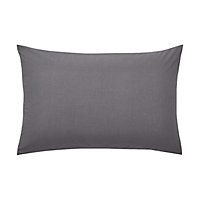 Helena Springfield Plain Dye Standard Pillow Case Charcoal