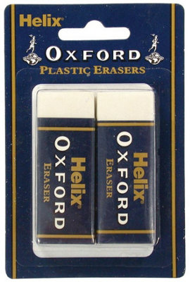 HELIX - Oxford Large Sleeved Erasers - Pack of 2