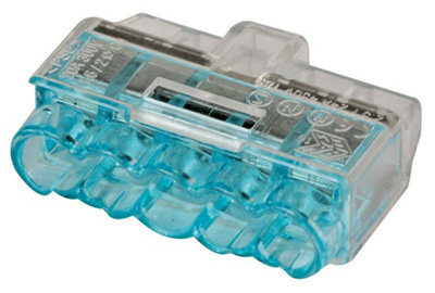 HellermannTyton 10pcs 5-Way Push In Terminals Wire Connectors HelaCon Plus Mini