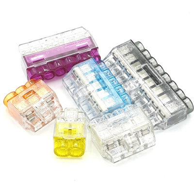 HellermannTyton 10pcs 5-Way Push In Terminals Wire Connectors HelaCon Plus Mini