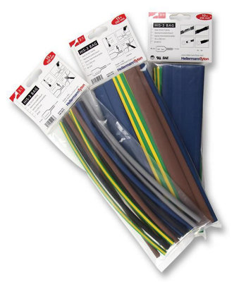 HELLERMANNTYTON - 3:1 Heat Shrink Tubing Mixed 6 x 250mm 15 Pack Price Comparisons | Compare The Build