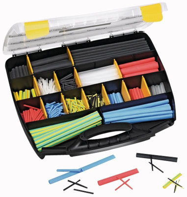 HELLERMANNTYTON - 3:1 Universal Heat Shrink Tubing Kit - 971 Pce