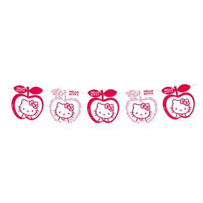 Hello Kitty Apple Banner Red/White (One Size)