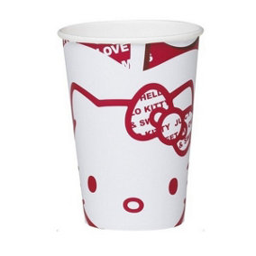 Hello Kitty Apple Disposable Cup (Pack of 10) White/Red (One Size)