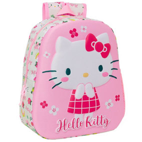 Hello Kitty Childrens/Kids Floral Backpack Pink/White (33cm x 10cm x 27cm)