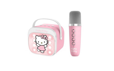Hello Kitty PopSing LED Light-Up Wireless Karaoke Speaker & Microphone