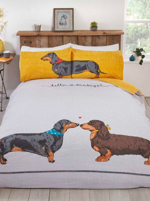 Hello Sausage Single Duvet Cover and Pillowcase Set