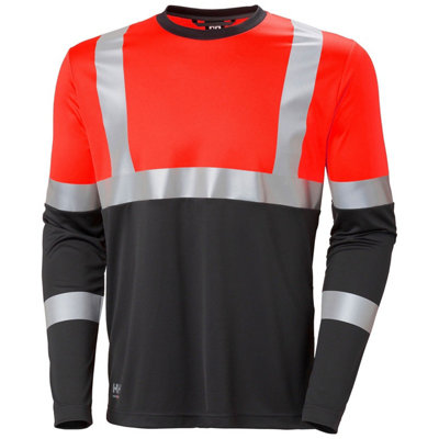 Helly Hansen Workwear Addvis Longsleeve Class 1 (Red/Ebony)  (X Small)