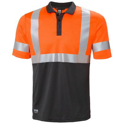 Helly Hansen Workwear Addvis Polo Class 1 (Orange/Ebony)  (Large)