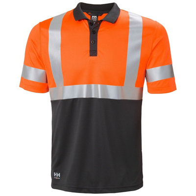 Helly Hansen Workwear Addvis Polo Class 1 (Orange/Ebony)  (X Small)