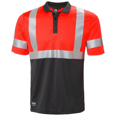 Helly Hansen Workwear Addvis Polo Class 1 (Red/Ebony)  (X Small)