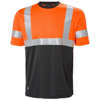 Helly Hansen Workwear Addvis T-Shirt Class 1 (Orange/Ebony)  (X Large)