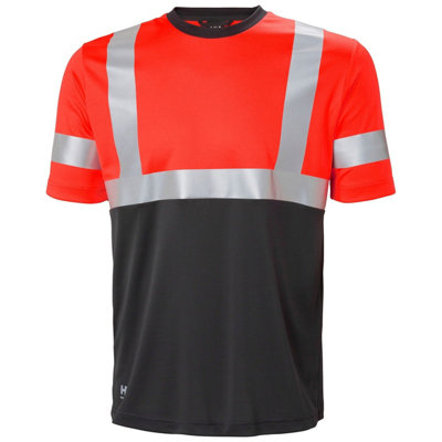 Helly Hansen Workwear Addvis T-Shirt Class 1 (Red/Ebony)  (XXXXX Large)