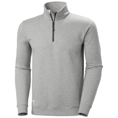 Helly Hansen Workwear Classic Half Zip Sweatshirt (Grey Melange)  (XXXX Large)