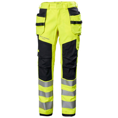 Helly Hansen Workwear Fyre Construction Pant Class 2 (Hi Vis Yellow/Ebony)  (C62)