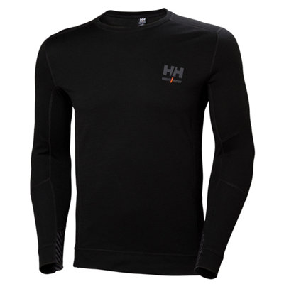 Helly Hansen Workwear HH Lifa Merino Crewneck (Black)  (Large)