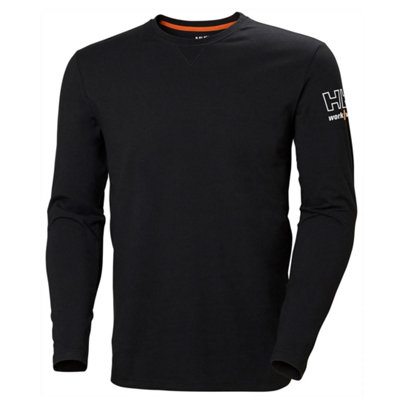 Helly Hansen Workwear Kensington Longsleeve T-Shirts (Black)  (Large)