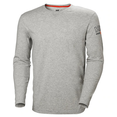 Helly Hansen Workwear Kensington Longsleeve T-Shirts (Grey)  (Large)