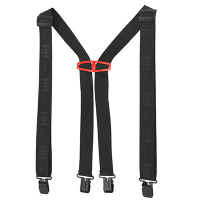 Helly Hansen Workwear Logo Suspenders (Black)  (One Size)