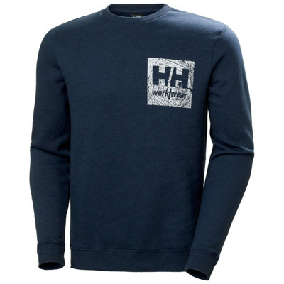 Helly Hansen Workwear Logo Sweatshirt (Navy Melange)  (Large)