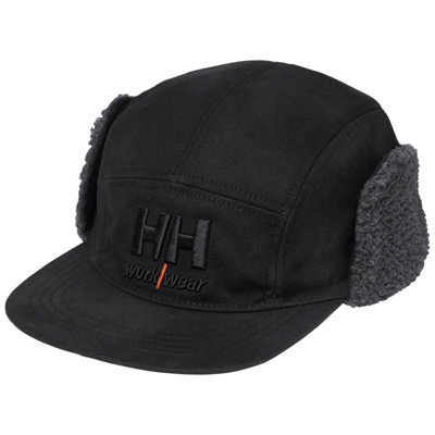 Helly Hansen Workwear Oxford Trapper Cap (Black)  (Small/medium)