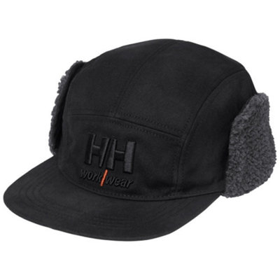Helly Hansen Workwear Oxford Trapper Cap (Black) (Small/medium)