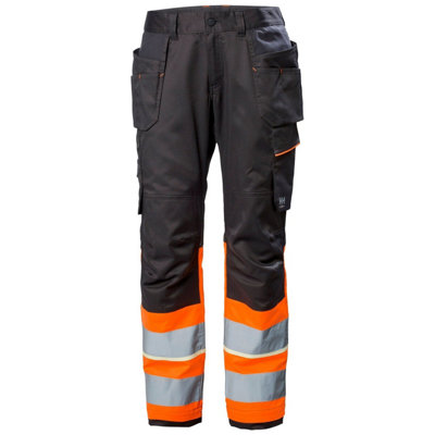 Helly Hansen Workwear Uc-Me Construction Pant Cl1 (Hi Vis Orange/Ebony)  (C64)