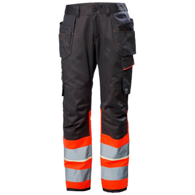 Helly Hansen Workwear Uc-Me Construction Pant Cl1 (Hi Vis Red/Ebony)  (C74)