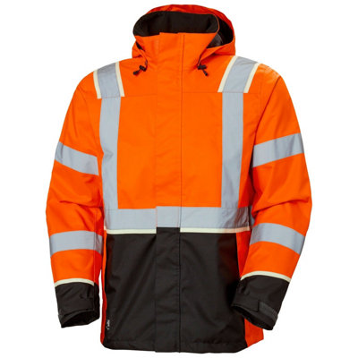 Helly Hansen Workwear Uc-Me Shell Jacket (Hi Vis Orange/Ebony)  (X Small)