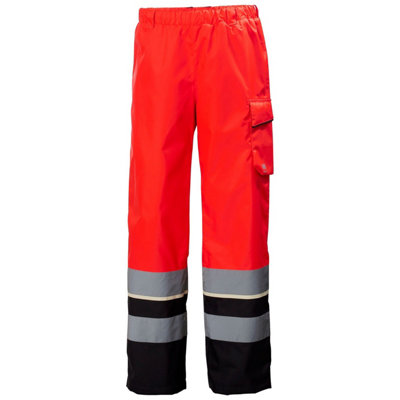 Helly Hansen Workwear Uc-Me Shell Pant Cl2 (Hi Vis Red/Ebony)  (X Small)