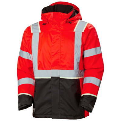 Helly Hansen Workwear Uc-Me Winter Jacket (Hi Vis Red/Ebony)  (XXXXX Large)