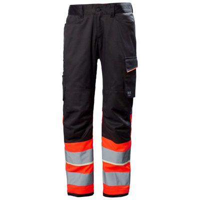 Helly Hansen Workwear Uc-Me Work Pant Cl1 (Hi Vis Red/Ebony)  (D108)