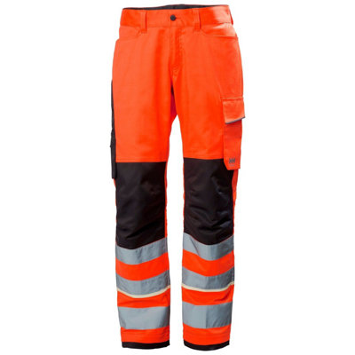 Helly Hansen Workwear Uc-Me Work Pant Cl2 (Hi Vis Red/Ebony)  (C46)