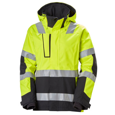 Helly Hansen Workwear Womens Luna Hi Vis Shell Jacket (Yellow/Black)  (Large)