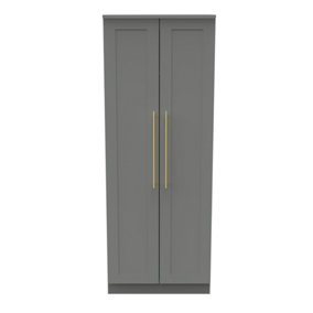 Helmsley 2 Door Wardrobe in Dusk Grey (Ready Assembled)
