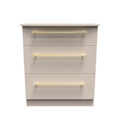 Helmsley 3 Drawer Deep Chest in Kashmir Matt (Ready Assembled)