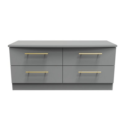 Helmsley 4 Drawer Bed Box in Dusk Grey (Ready Assembled)